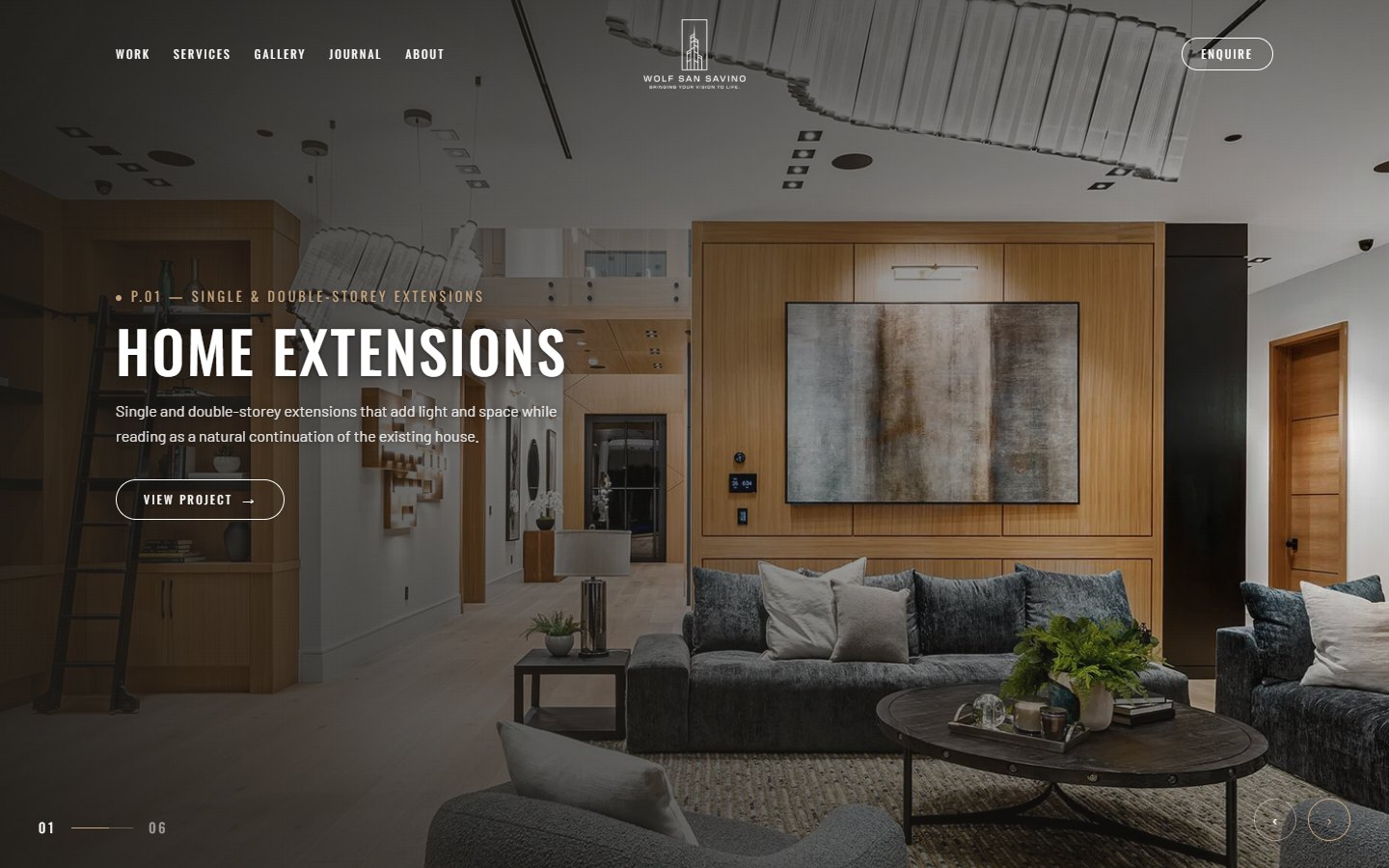 The Wolf San Savino architecture practice website